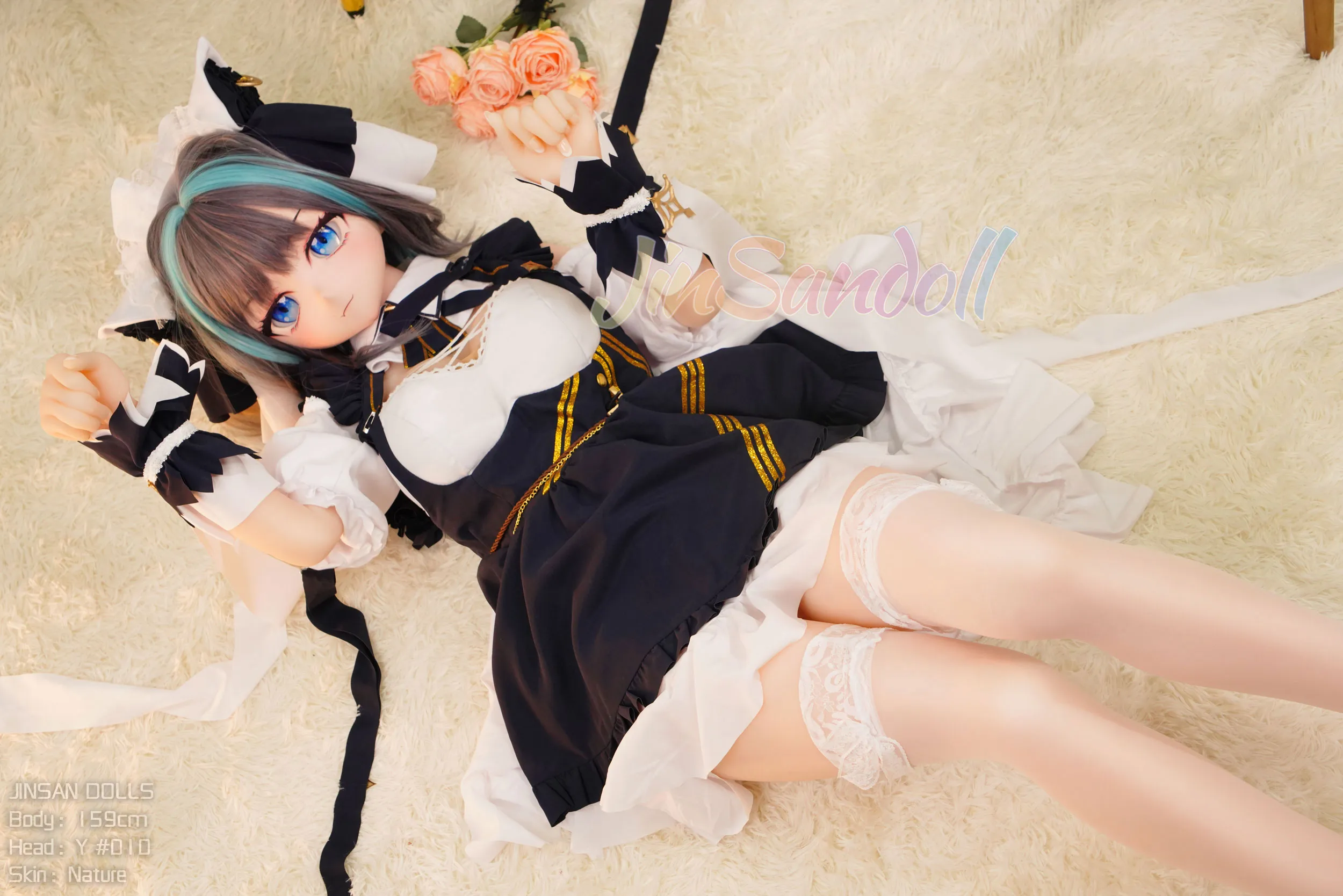 159cm (5ft3) Bonnet H Poupée réaliste style anime PVC et S-TPE Poupée sexuelle Tête #Y010